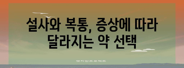 설사와 복통에 편의점 최적의 선택 | 지사제 vs 배탈약