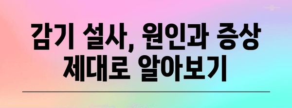 감기로 인한 배탈과 설사 완벽 대처법