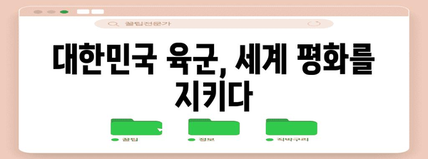 육군 해외 파병의 미션 | 평화 유지와 국방 현황