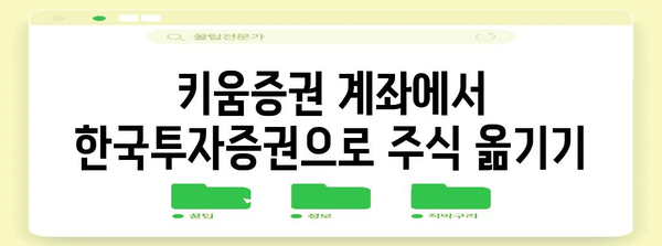 주식 이전 가이드 | 키움증권에서 한국투자증권으로