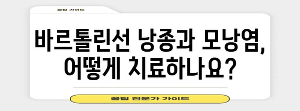 여성 생식기 혹 이해하기 | 바르톨린선 낭종과 모낭염