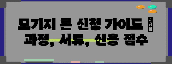 모기지 론 신청 가이드 | 과정, 서류, 신용 점수