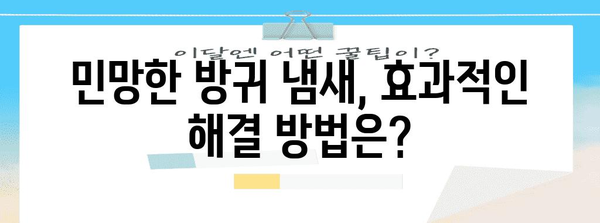 방귀 냄새 해결책 | 원인 파악부터 대처법까지의 완벽 가이드