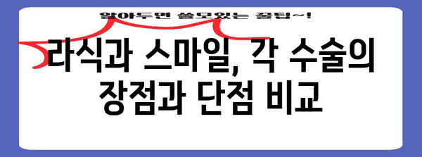 라식 vs 스마일 | 위험성과 부작용 비교 분석