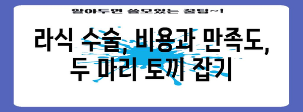 라식 수술 비용 절약과 만족도 향상 팁