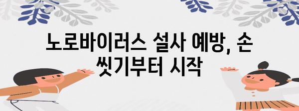 노로바이러스 설사 빠른 회복 | 예방부터 식단 관리까지