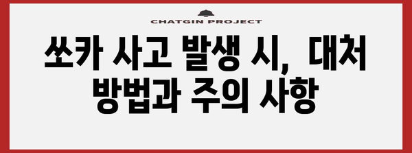 쏘카 사고 시 책임 판단 가이드 | 과실 기준과 보험 핵심