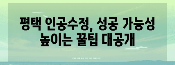 평택 인공수정 성공률 향상 꿀팁 | 영향 요인 분석