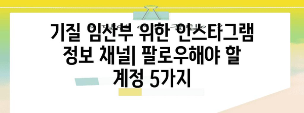 인스타그램으로 기질 임산부 지원하기