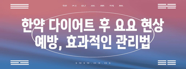 청라 한약 다이어트 성공 비결 | 요요 현상 방지 3가지 팁