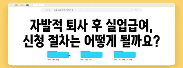 자발적 퇴사 후 실업급여 수령 가이드 | 조건, 절차, 주의사항