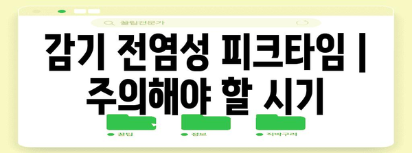 감기 전염성 피크타임 | 주의해야 할 시기