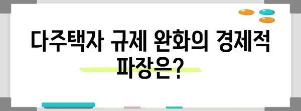 다주택자 규제 해제의 가능성과 임팩트 분석