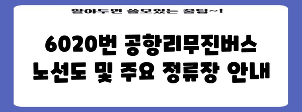 6020번 공항리무진버스 | 노선도, 시간표, 요금, 승하차장, 소요시간