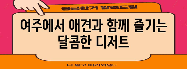 여주 애견 동반 디저트 카페 추천 | 달콤한 힐링 시간