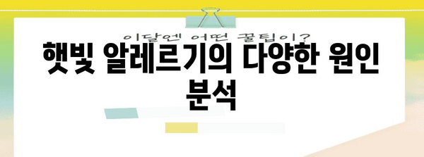 햇빛 알레르기 완벽 가이드 | 증상, 원인, 치료 & 예방법 알아보기