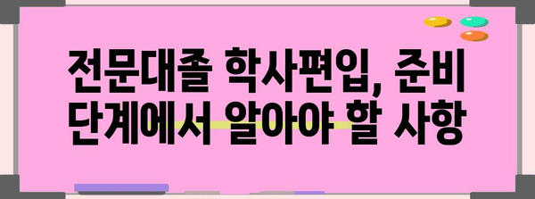 전문대졸 학사편입 합격 전략 | 로드맵과 성공 사례