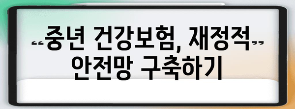 중년 건강보험의 중요성 | 40-50대 필독 가이드