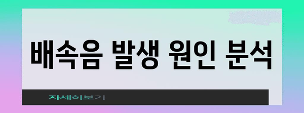 배속음 해소 꿀팁 | 원인, 치료법, 예방법까지