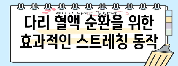 다리 혈액 순환 장애 관리법 | 증상과 대응 방안