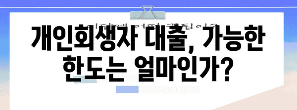 대출 신청 성공 가이드 | 개인회생자 한도 총정리